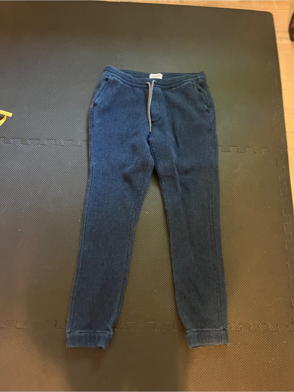 TAYLOR STITCH MEN'S APRES PANT in RINSED INDIGO SASHIKO ORGANIC COTTON - SIZE S